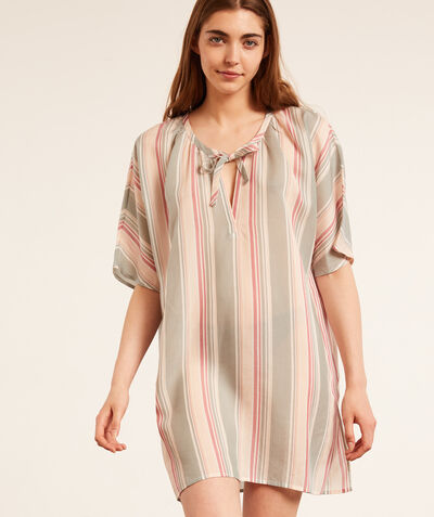 Striped nightshirt;${refinementColor}