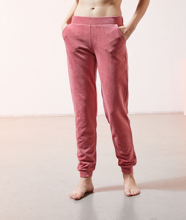 Pantalon loungewear rose.
