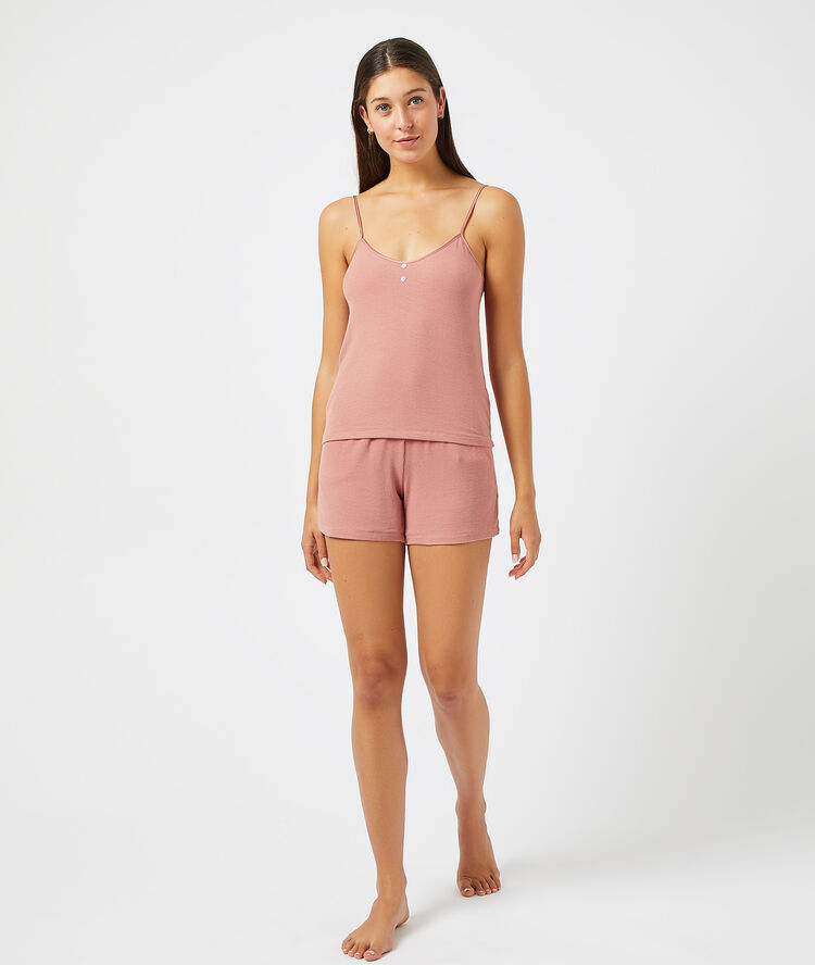 Caraco c&ocirc;tel&eacute; rose.