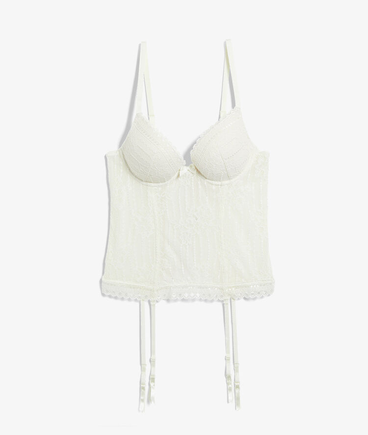 Lace corset ecru.