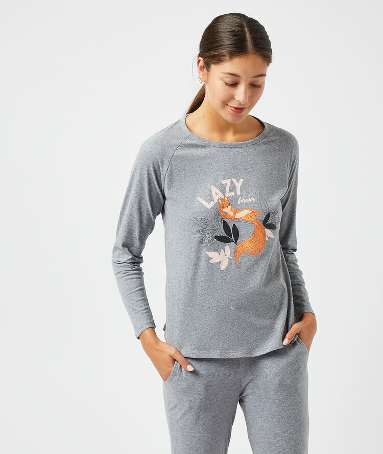 T-shirt "lazy forever" anthracite.