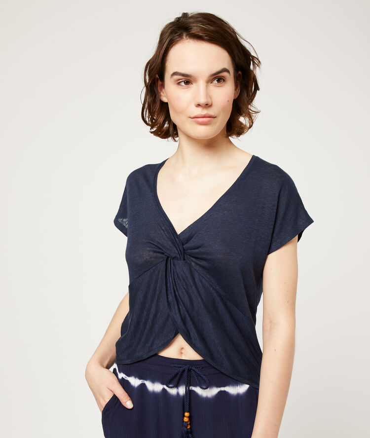 Top manches courtes marine.