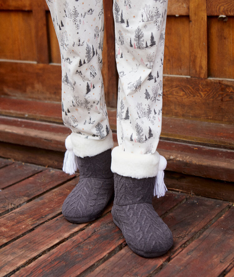 Chaussons bottines anthracite.