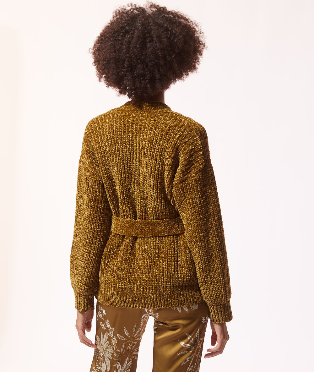 D&eacute;shabill&eacute; en maille iris&eacute;e bronze.