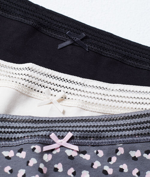 3 pack shorty briefs with lace trim 3 pack shorty briefs with lace trim