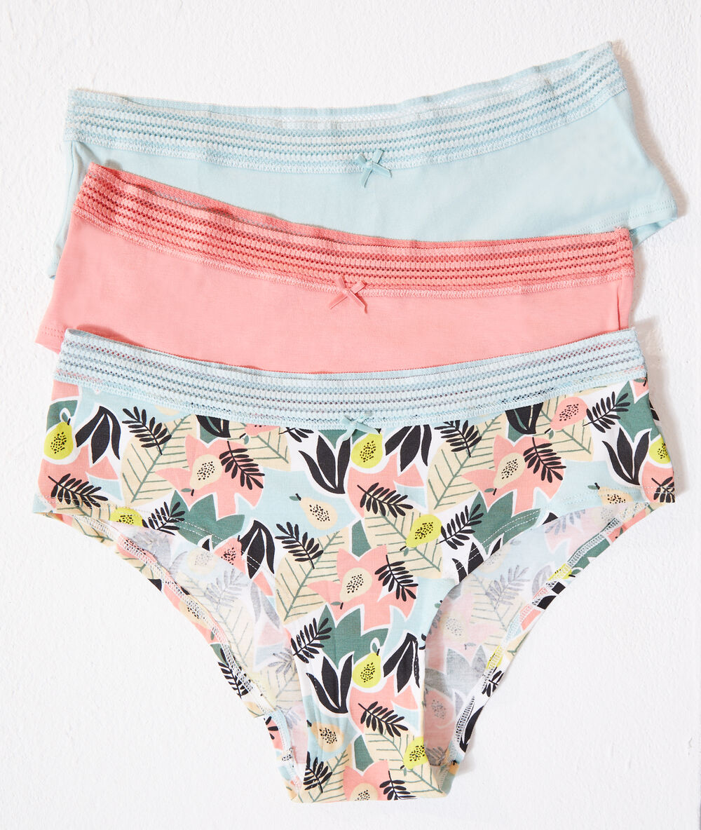 Lot de 3 shorties rose.