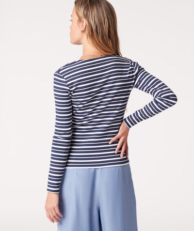 100% cotton long sleeve striped t-shirt;${refinementColor}