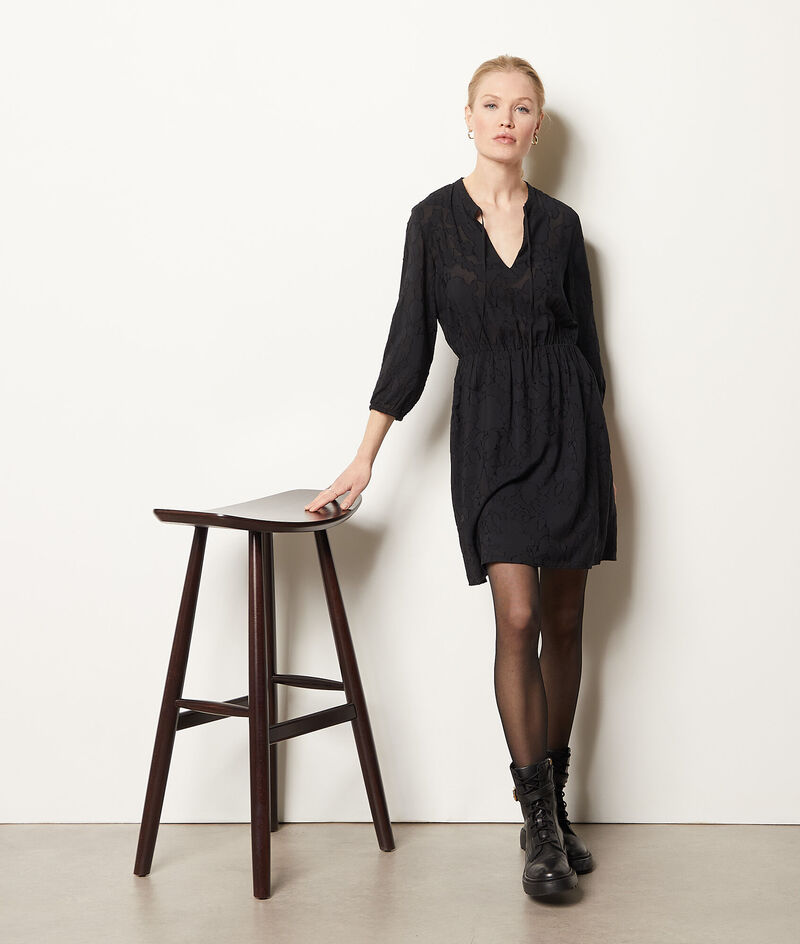 Jacquard print dress;${refinementColor}