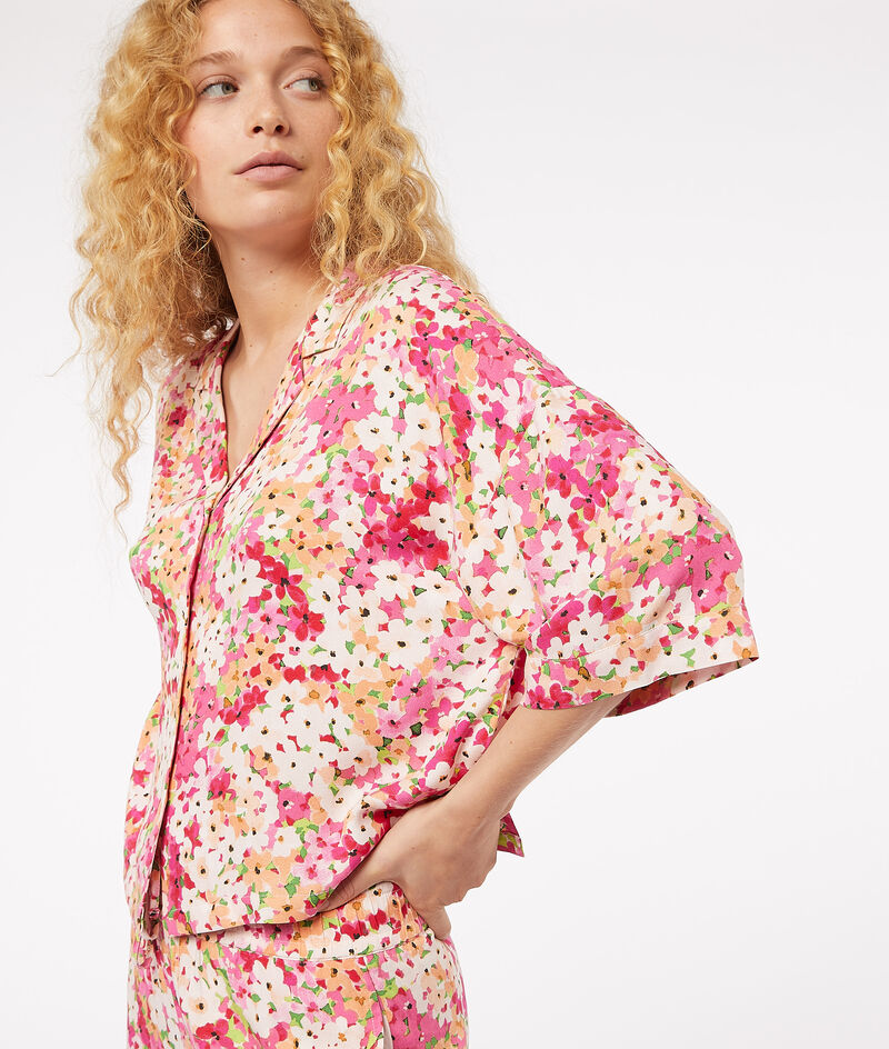 Camisa pijama estampado floral;${refinementColor}
