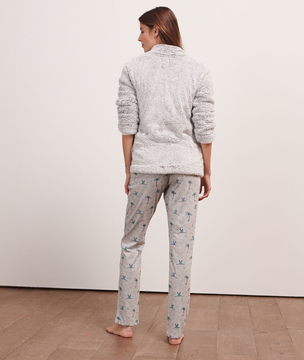 Oiseaux' 3 pieces-pyjama grey.