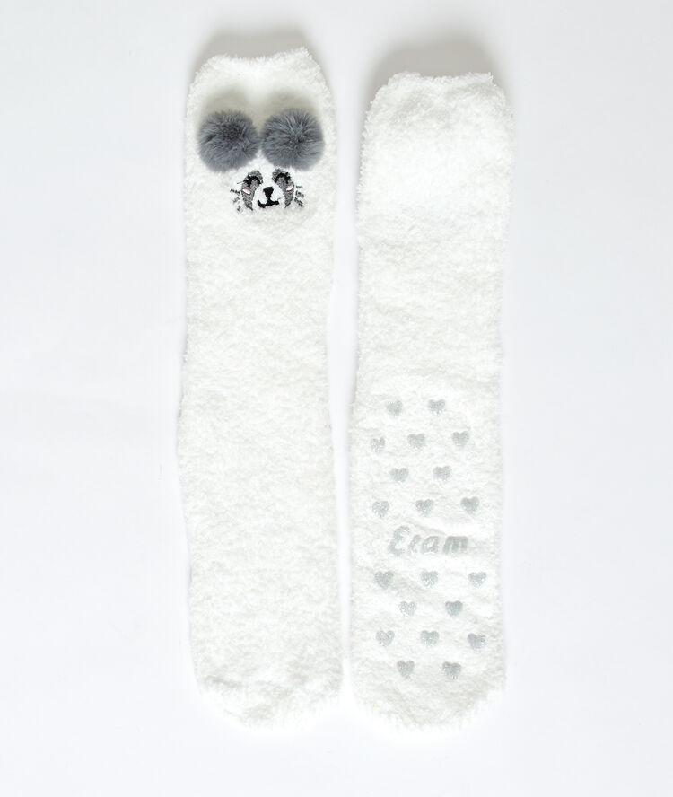 Panda lounge socks white.
