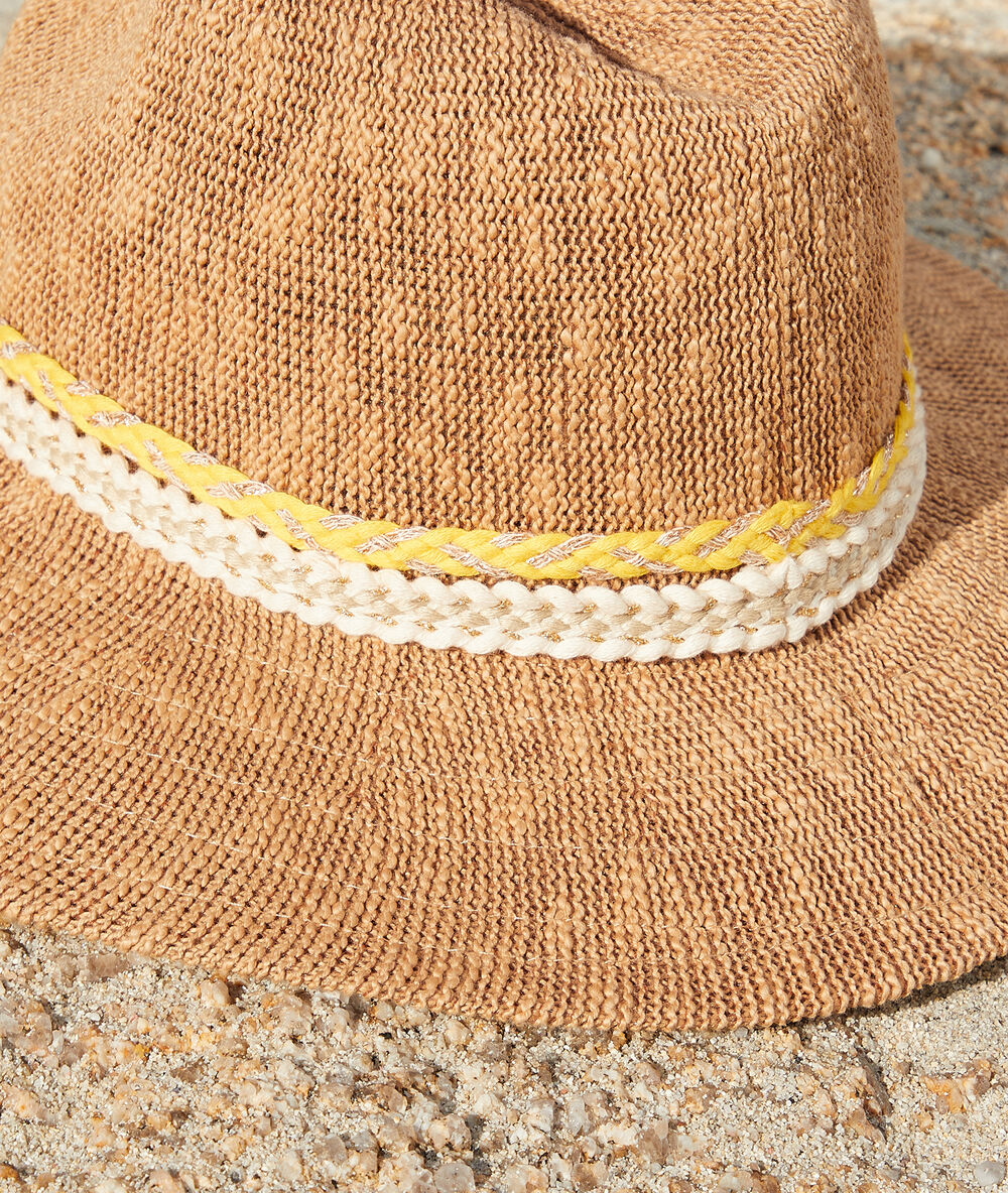 Chapeau de plage lin.