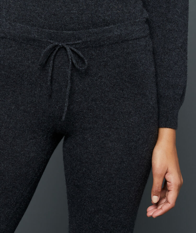 Cashmere leggings dark marl grey.