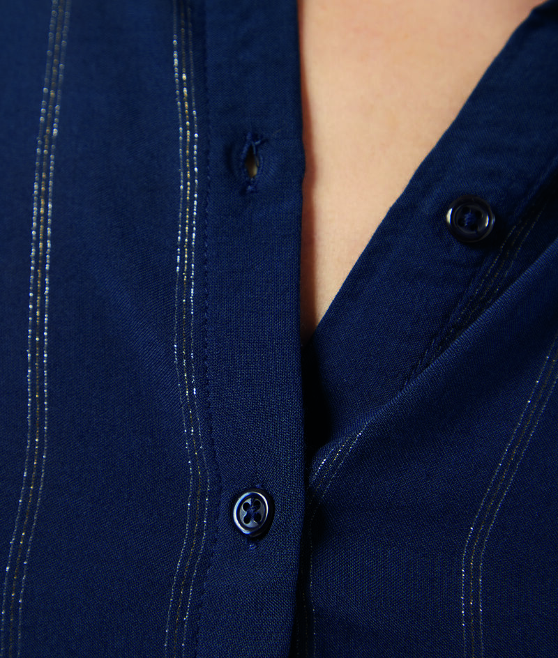 Blouse With Lurex Details;${refinementColor}