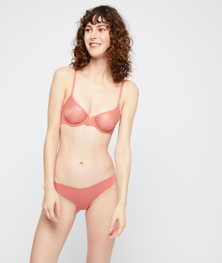 Microfibre tanga terracotta.