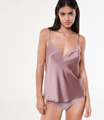 Satin camisole with lace details