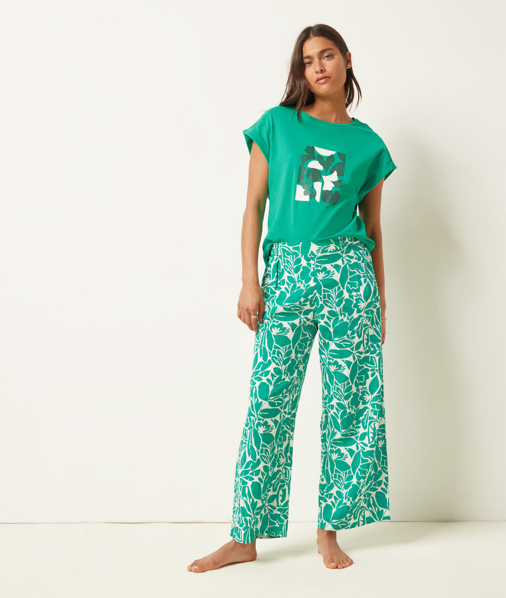 Short sleeve print t-shirt;${refinementColor}