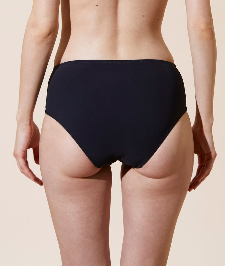 High waisted bikini bottom black.