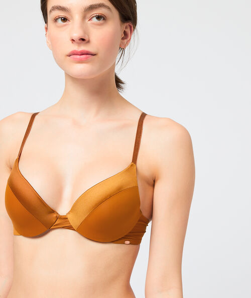 Bra n&deg;2 - microfibre push-up bra bronze.
