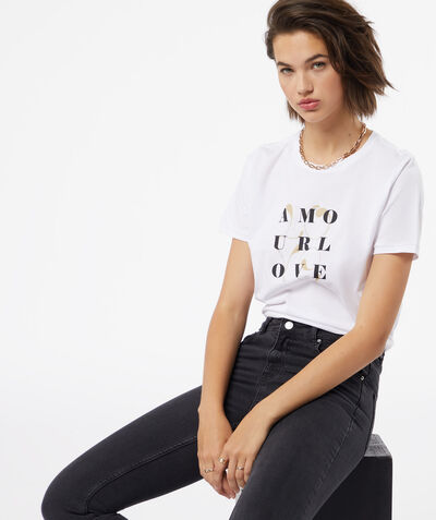T-shirt manches courtes "Love" 100% coton;${refinementColor}
