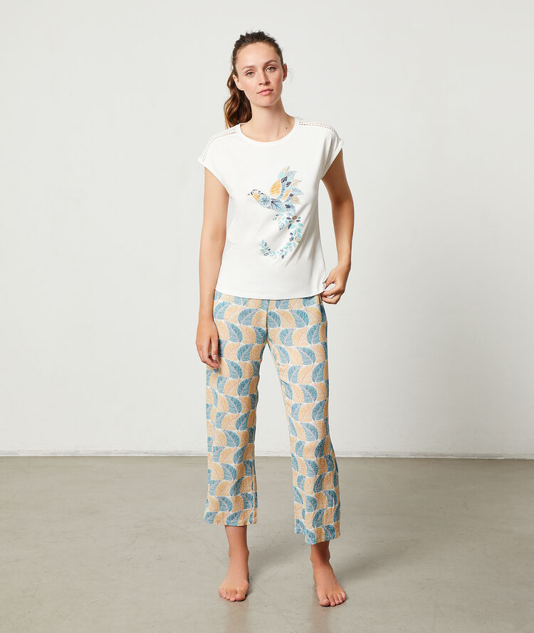 Top manches courtes ecru.