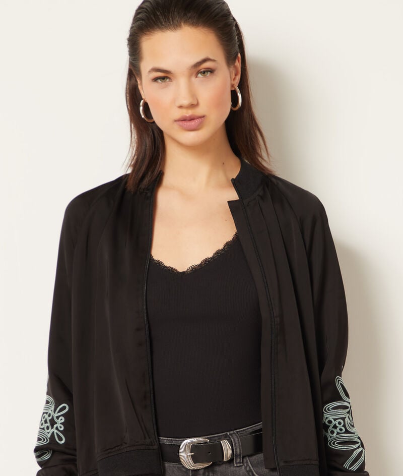 Jacket With Embroidery Details;${refinementColor}