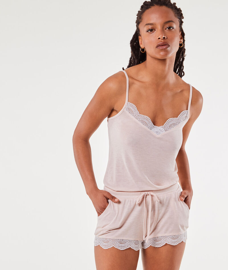 Sleep Shorts With Lace Details;${refinementColor}