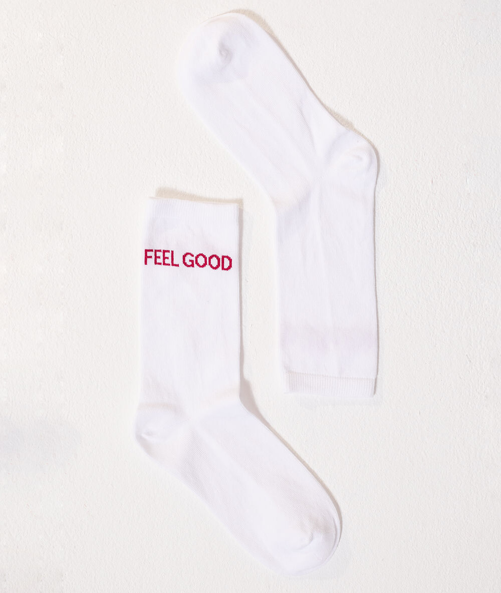 Chaussettes "feel good" blanc.