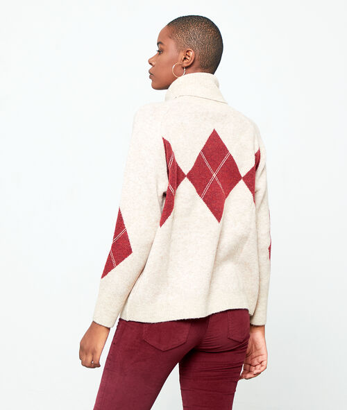 Pull col roulé à motifs jacquard Pull col roulé à motifs jacquard
