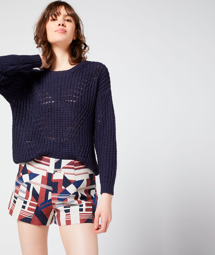 Large knit jumper navy.