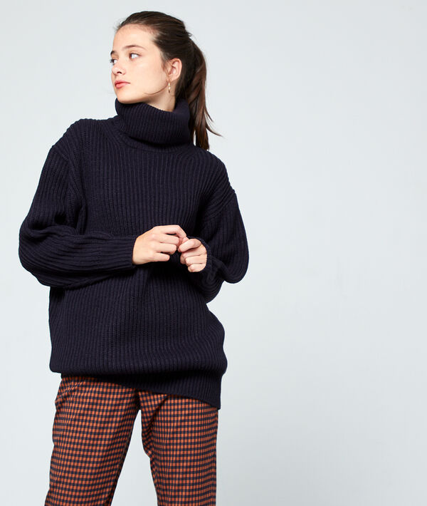 Turtleneck jumper in maxi knit Turtleneck jumper in maxi knit