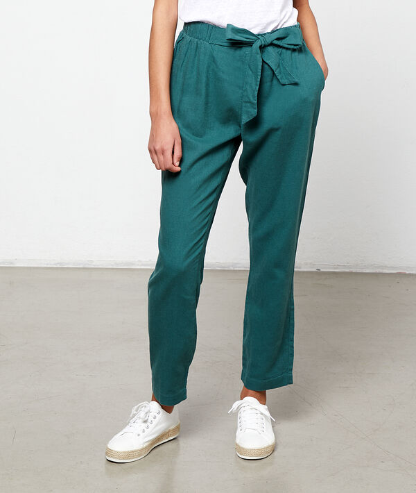 Peg trousers with tie detail Peg trousers with tie detail