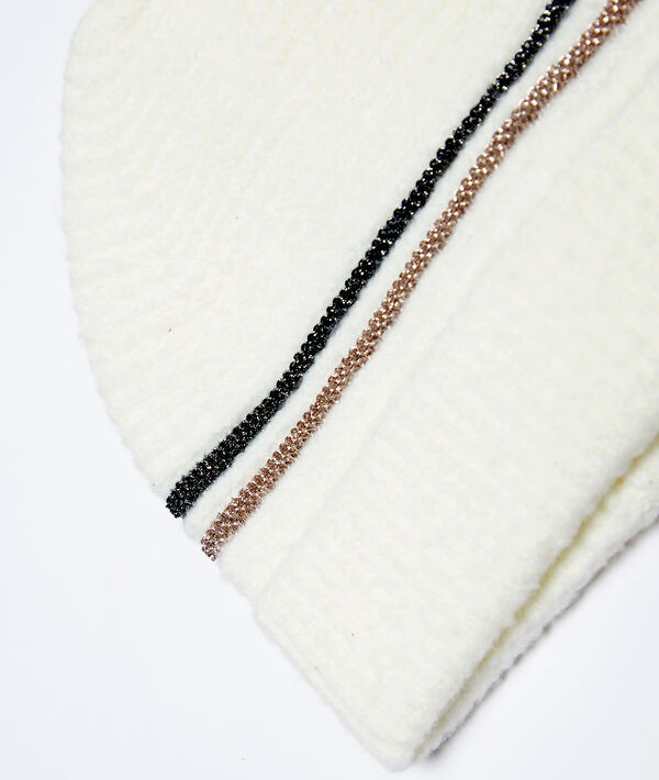 Beanie in metallic threads Beanie in metallic threads