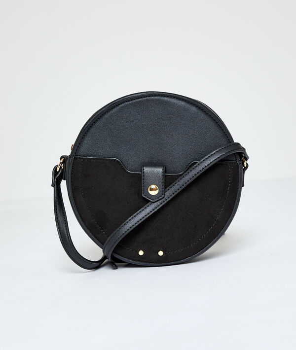 Dual fabric round messenger bag Dual fabric round messenger bag