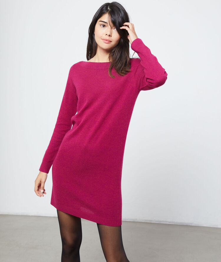 Cashmere jumper dress purple.
