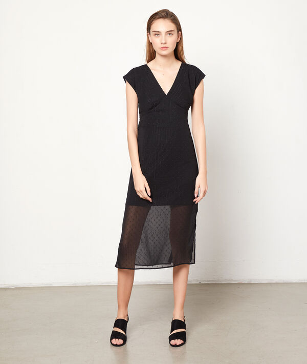 Maxi dress in a dobby mesh Maxi dress in a dobby mesh