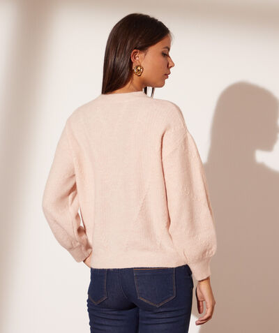 Round-neck wool sweater