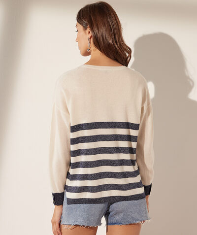Wool and cashmere V-neck jumper   