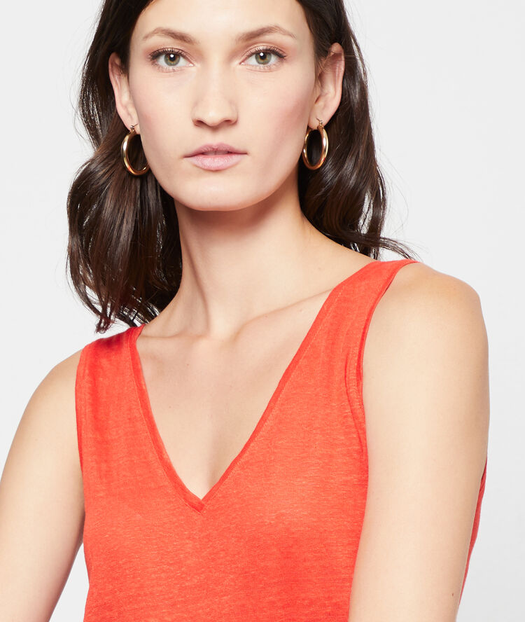 Plain tank top vermilion.