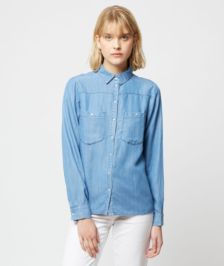 Denim shirt blue sky.