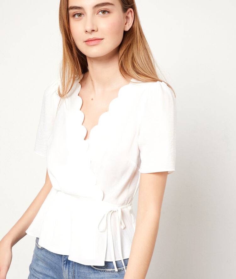 Wrap blouse off white.