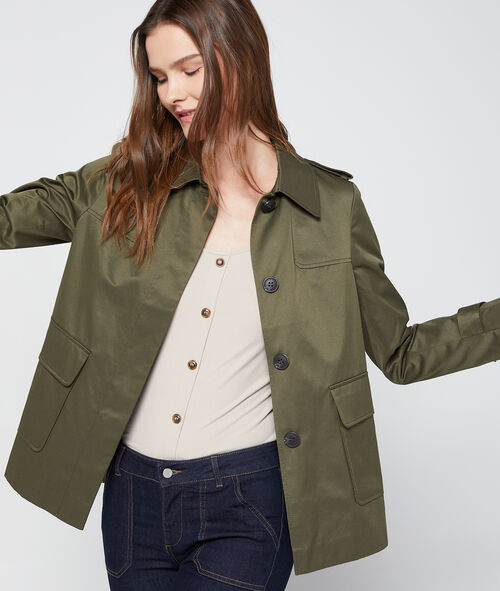 Button through cropped jacket Button through cropped jacket