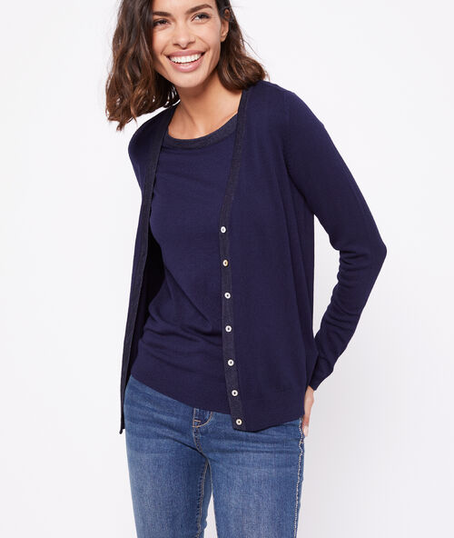 Button through cardigan navy.
