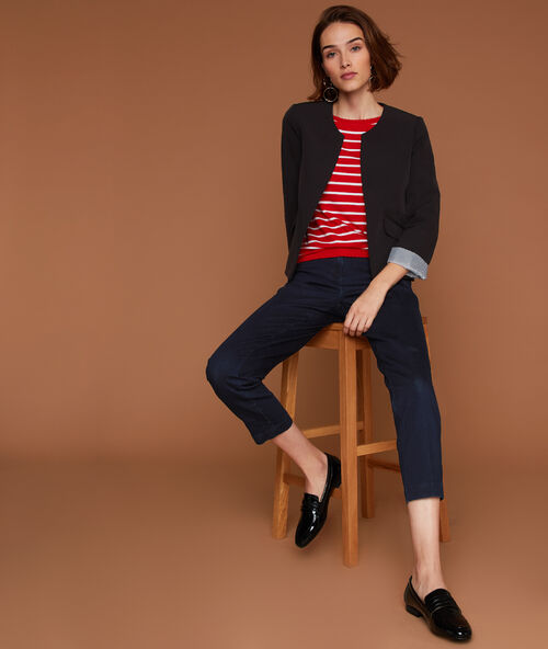 Chaqueta recta negro.