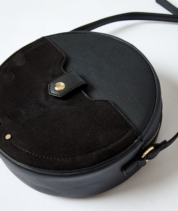 Dual fabric round messenger bag Dual fabric round messenger bag
