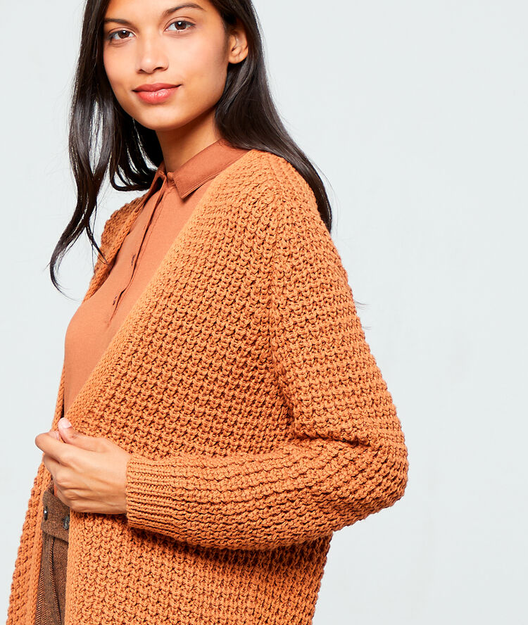 Maxi italian knit cardigan spice.