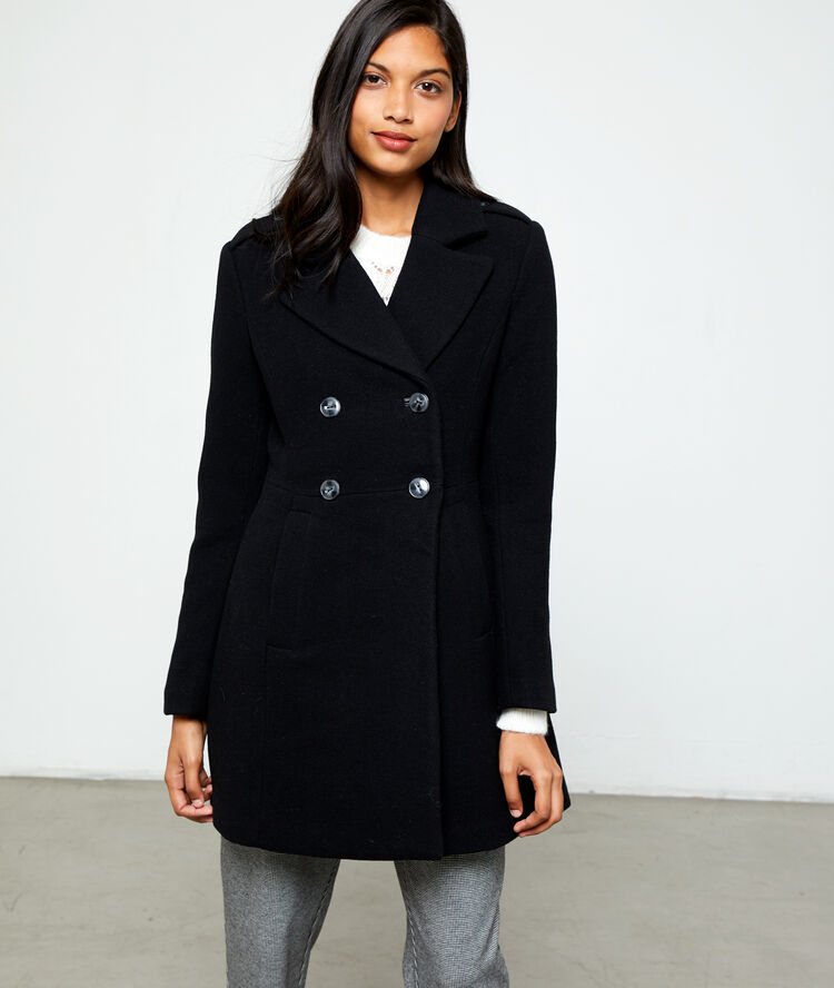 Boyfriend coat black.