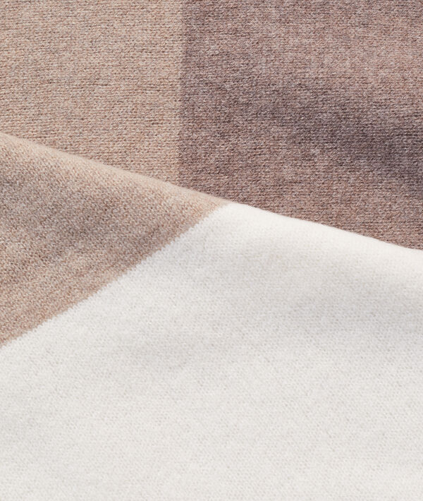 &Eacute;charpe &agrave; rayures en cachemire et laine