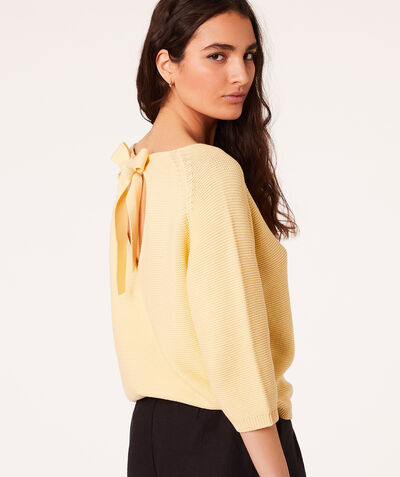 Knitted knotted back sweater