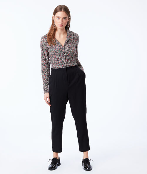 Floral jumpsuit black.